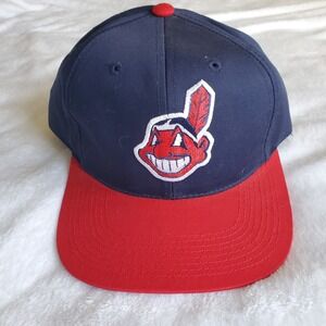 Vintage Cleveland Indians Chief Wahoo MLB Baseball Cap Hat NEW w/ Light Stain